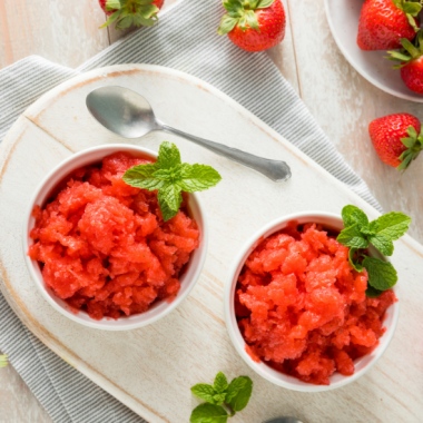 Granita de căpşuni, fără zahăr