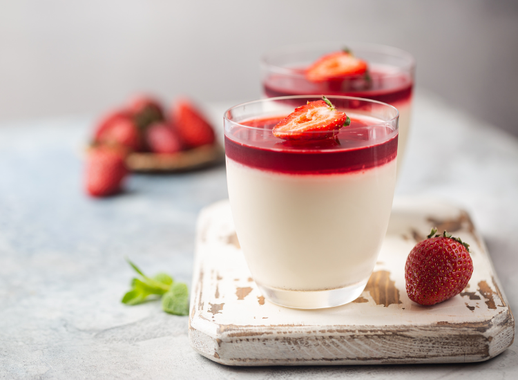 panna cotta cu miere